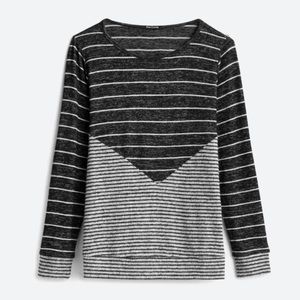 Belinda Chevron Front Brushed Knit Top